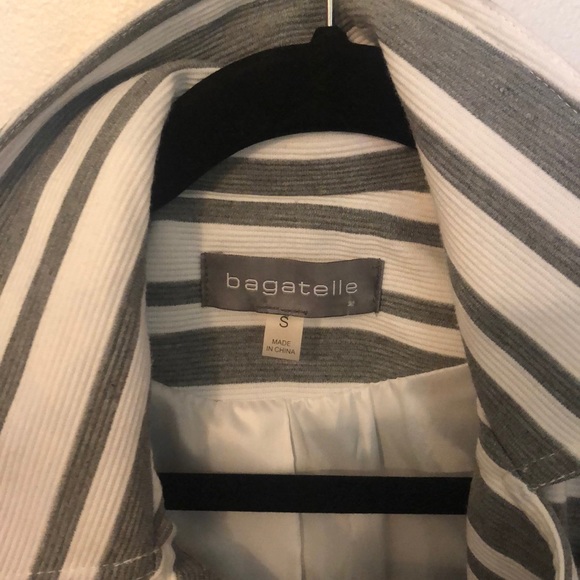 Grey & white striped blazer - Picture 2 of 2